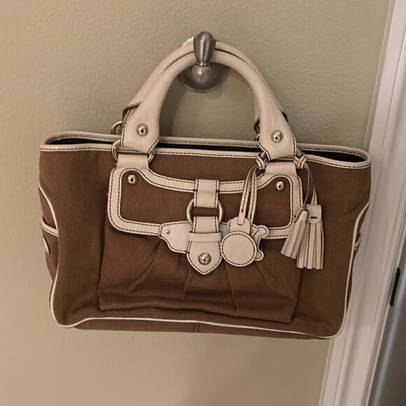Celine Boogie brown cloth handbag - Picture 1 of 16